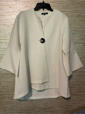 Lior Paris White Textured Button-Front Tunic Top
